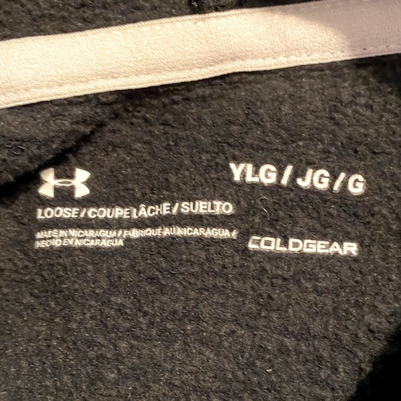 Youth Large Black Under Armor Hoodie - Picture 3 of 4